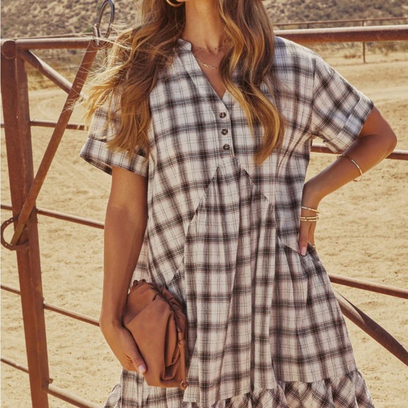 Vici Plaid Dress - Picture 3 of 5